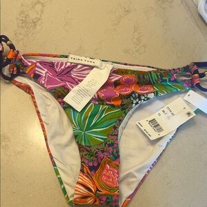 Trina Turk Vibrant Floral Bikini Bottom - Pink, Green, Orange